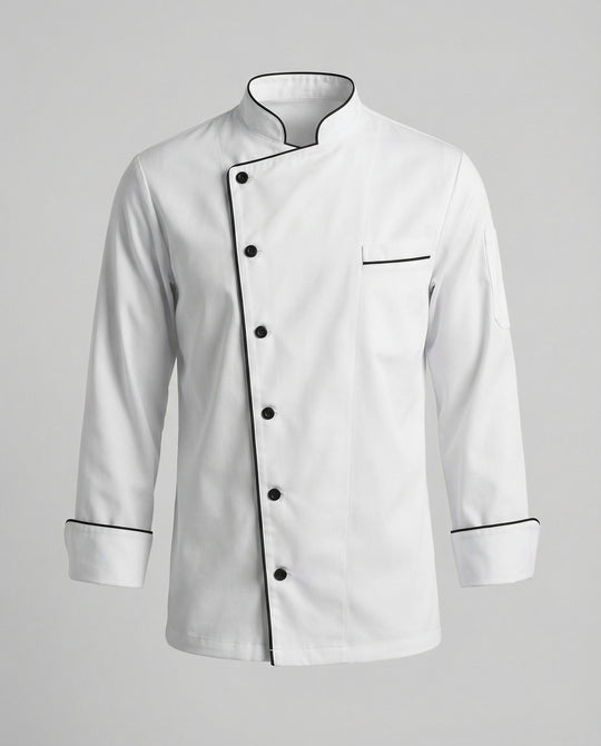 Elegante Kontrast Kochjacke Herren