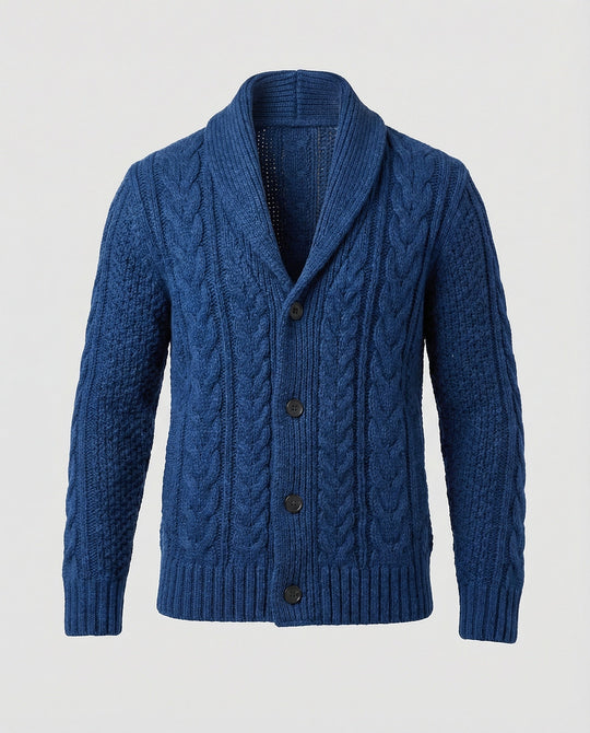 Warme Zopfmuster Strickjacke
