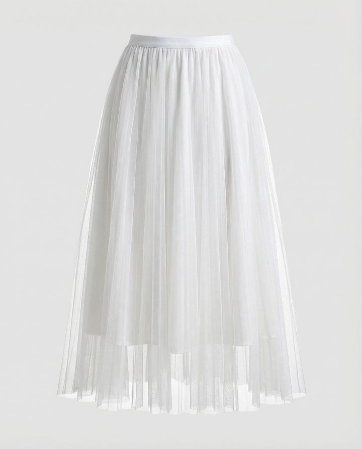 langer, bauschiger Tutu-Tüllrock, fließend, trapezförmig, für Damen, lässig, weich