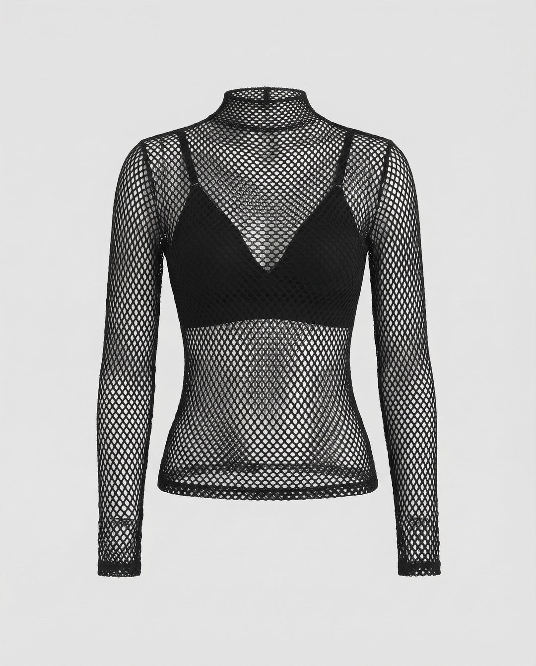 Damen Fischernetz-Longsleeve Daumenöffnungen
