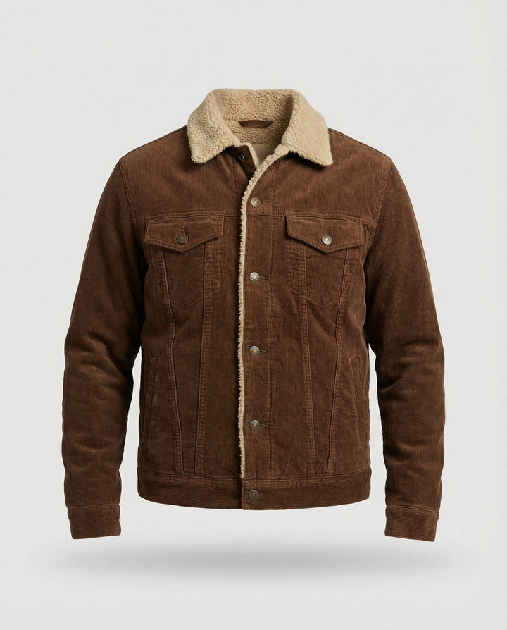 Elegante Cord Herrenjacke