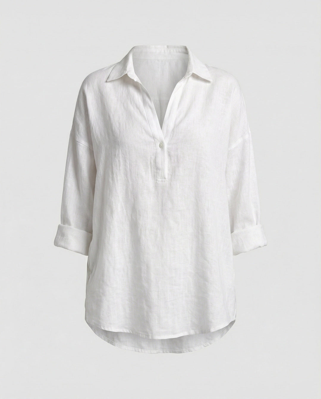 Leinenbluse Damen mit Knopfleiste