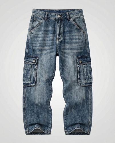 Herren Cargo Jeans weit mit Taschen - Arvani