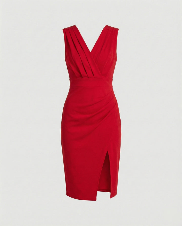Ärmelloses Kleid mit Hoher Taille