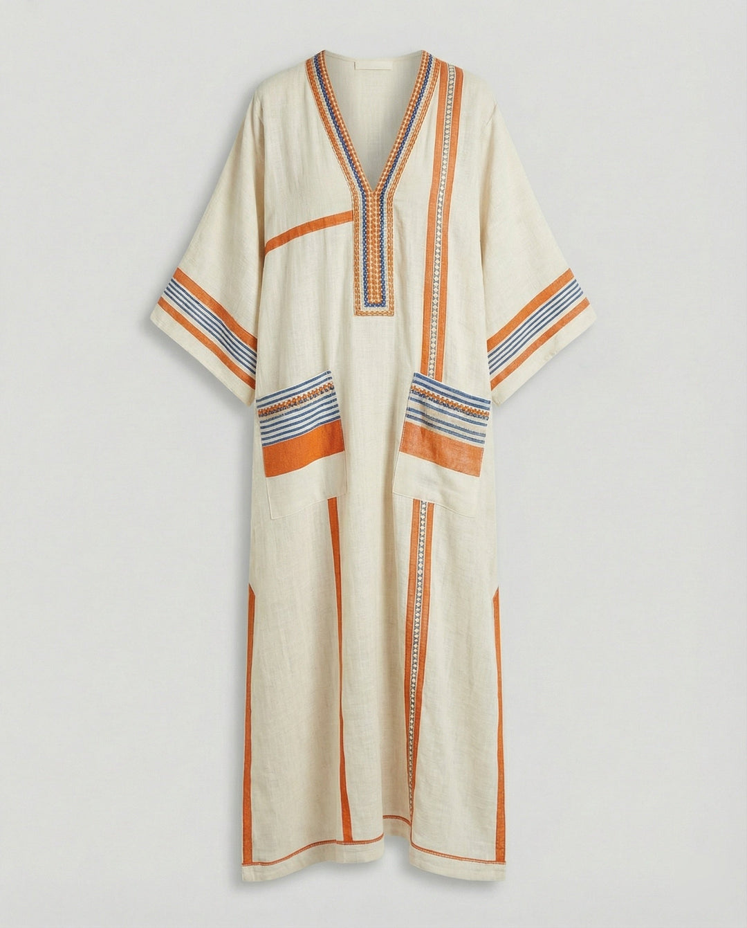 Leinen Kaftan Maxikleid Damen