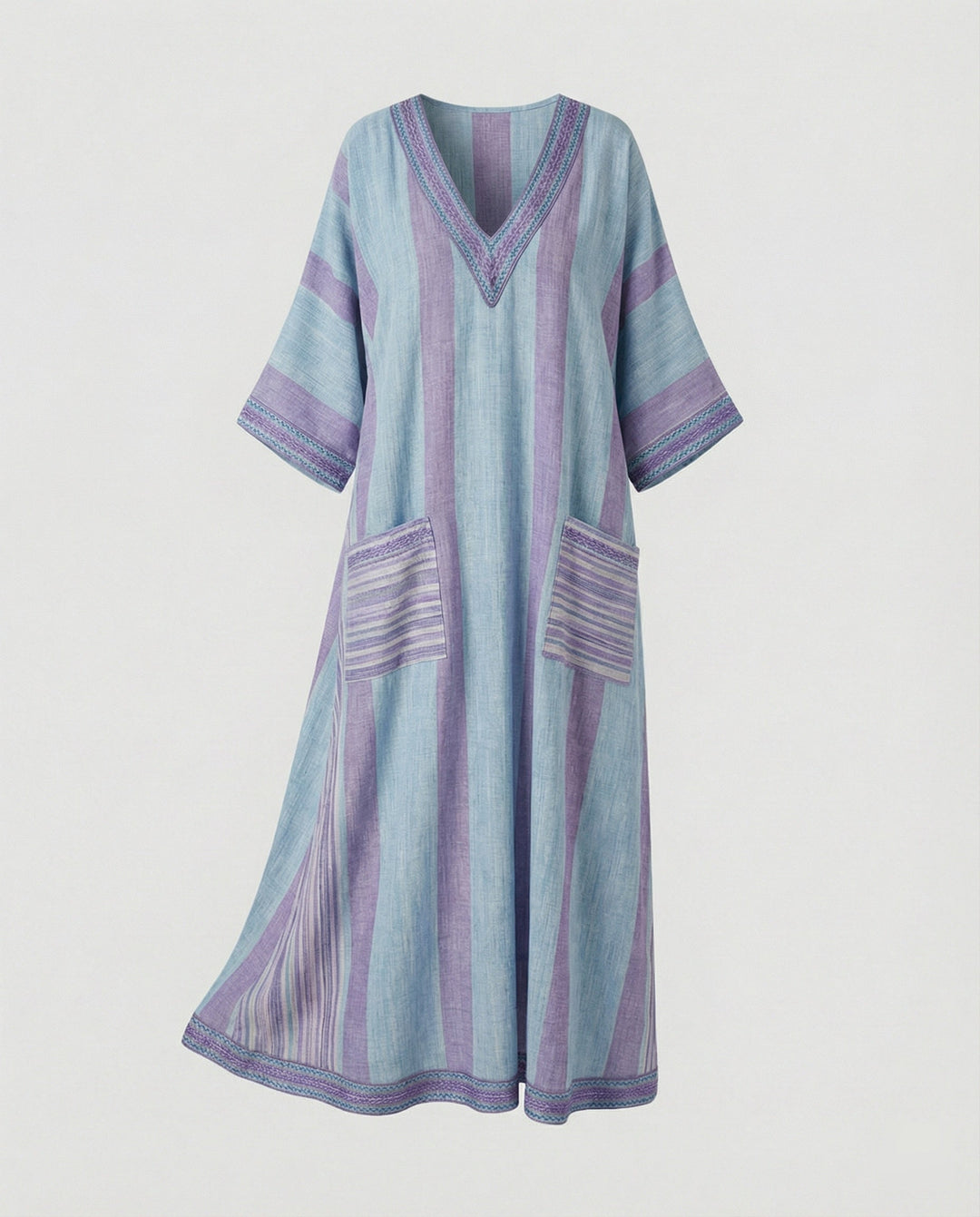 Leinen Kaftan Maxikleid Damen