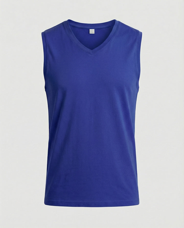 Herren ärmelloses V-Ausschnitt-Tanktop aus atmungsaktivem Stretchmaterial