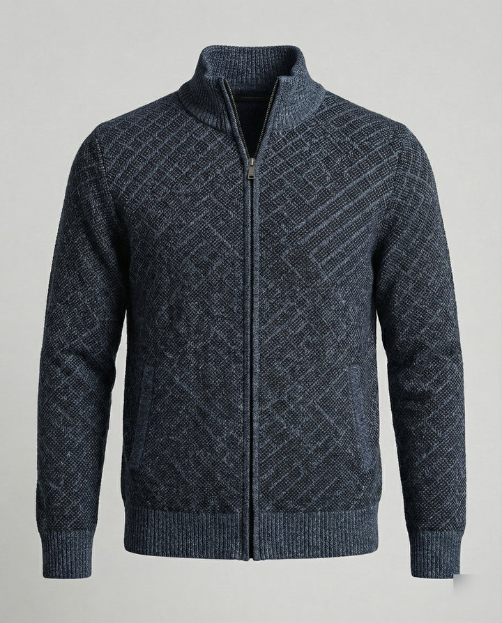Stilvolle Strickjacke Herren Zipper