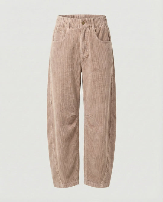 Damen Cordhose Damen weit High Waist