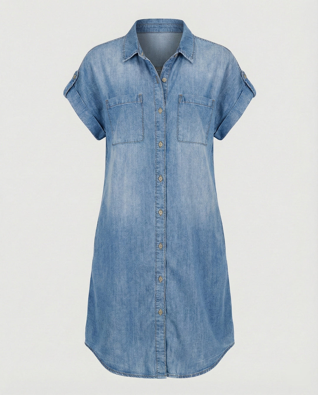 Damen Jeanshemdkleid mit klassischem Schnitt