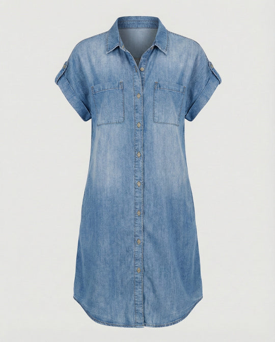 Damen Jeanshemdkleid mit klassischem Schnitt
