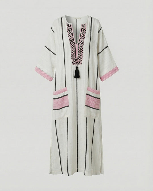 Leinen Kaftan Maxikleid Damen