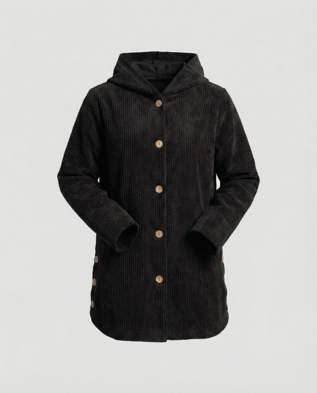 Damen Cord-Kapuzenjacke