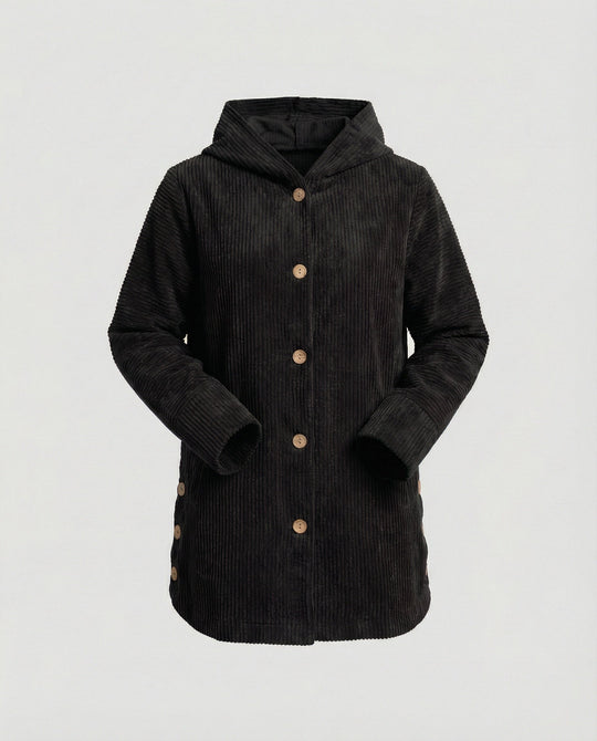Damen Cord-Kapuzenjacke