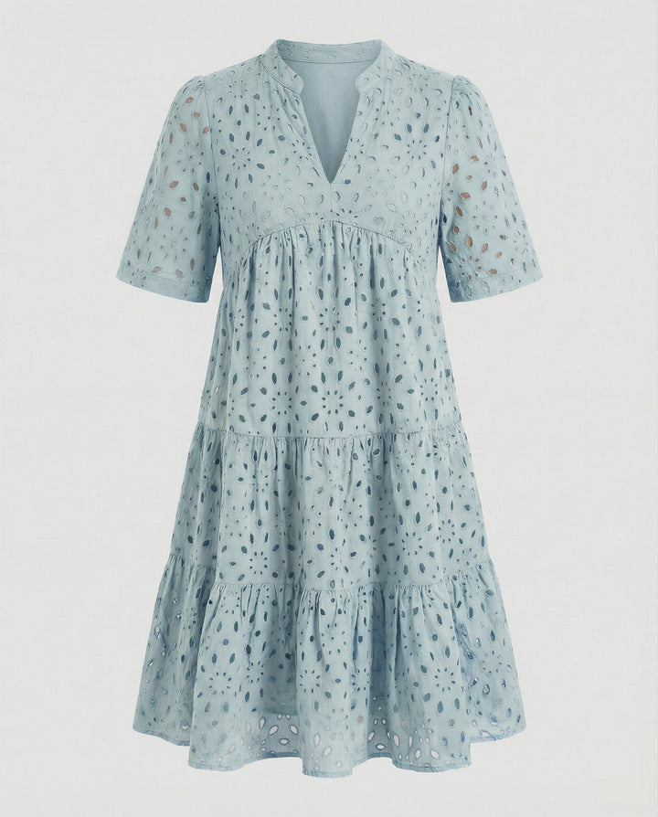 Freizeitkleid Damen mit Lochmuster