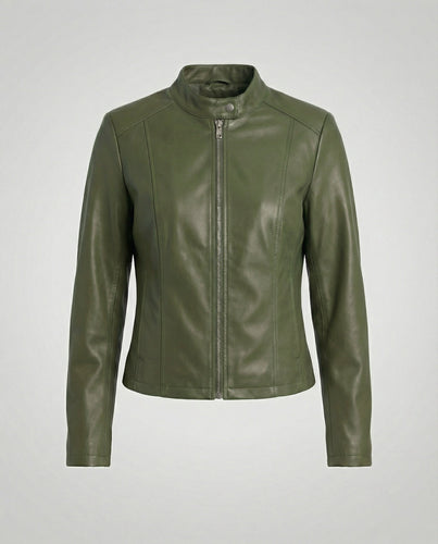Damen Bikerjacke Lederimitat