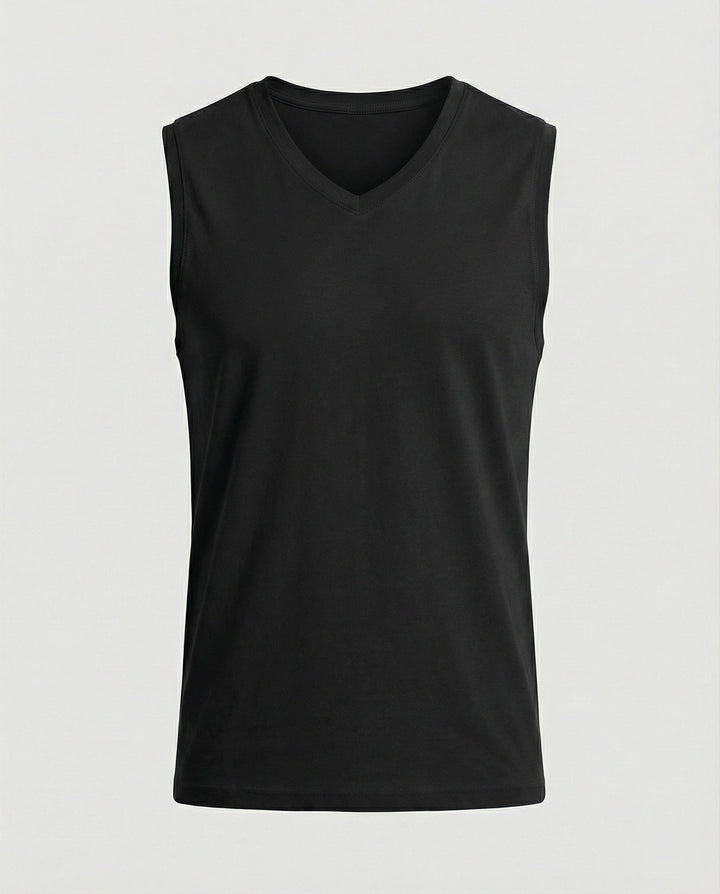 Herren ärmelloses V-Ausschnitt-Tanktop aus atmungsaktivem Stretchmaterial