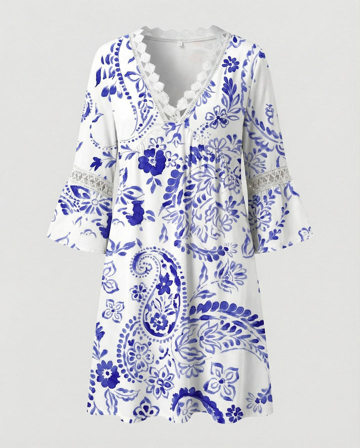 Damen Minikleid A-Linie floral
