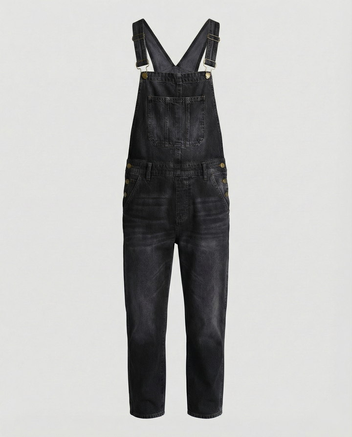 Herren Jeans Latzhose robust mit verstellbaren Trägern