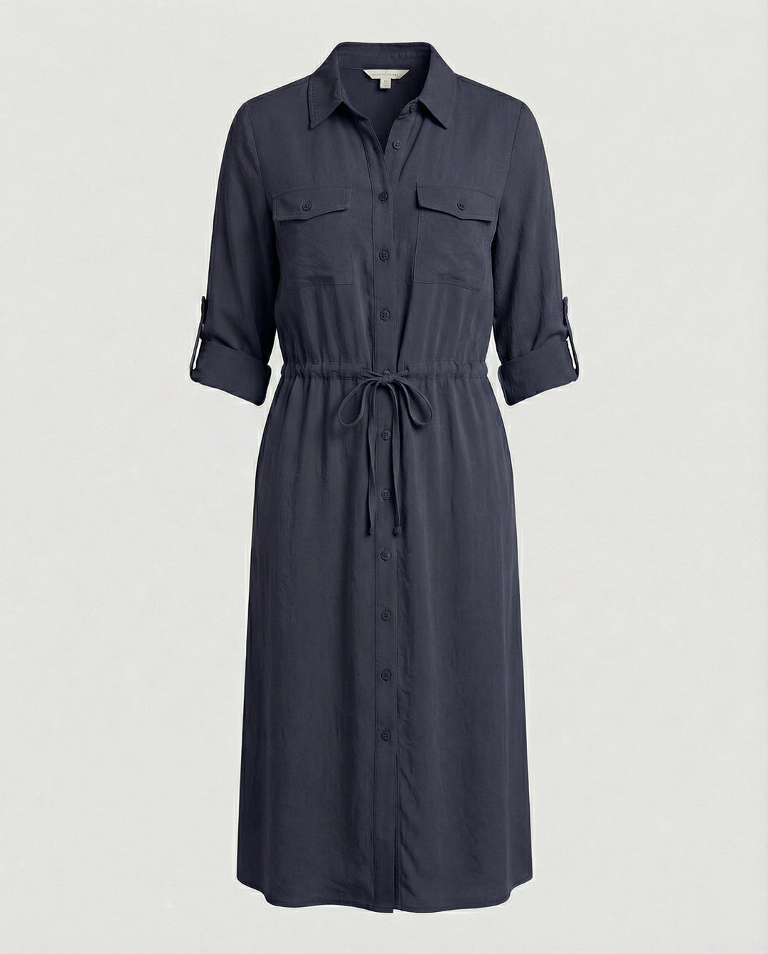 Damen Hemdblusenkleid mit Kordelzug