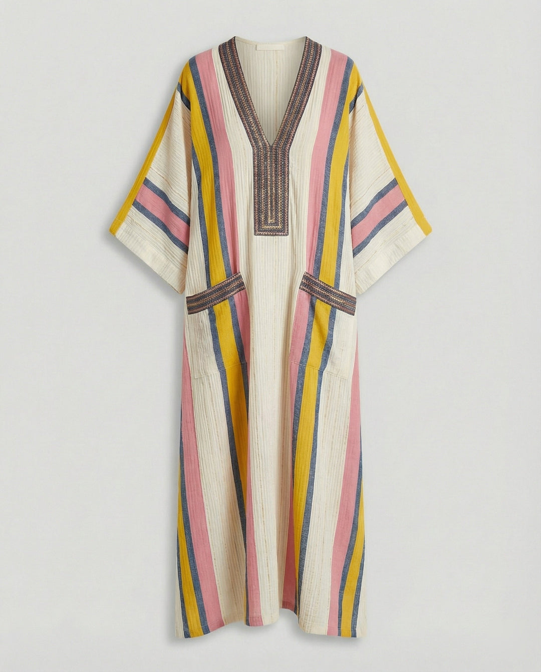 Leinen Kaftan Maxikleid Damen