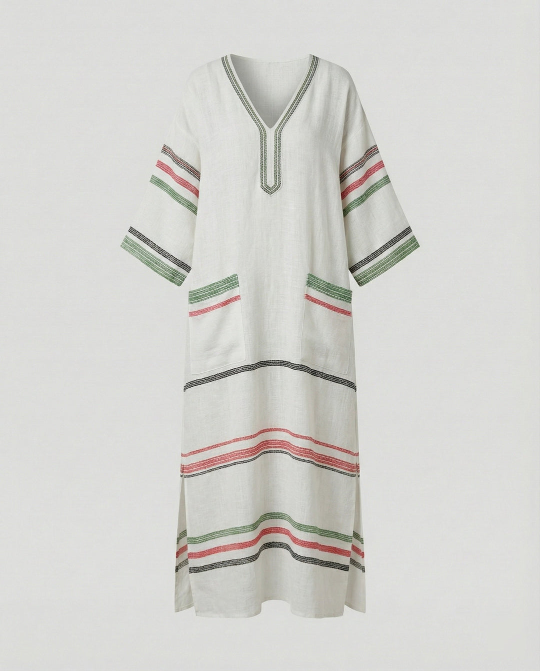 Leinen Kaftan Maxikleid Damen