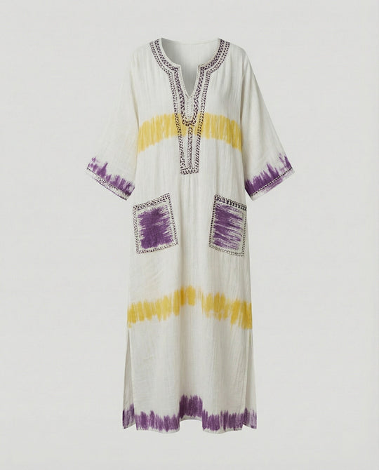 Leinen Kaftan Maxikleid Damen
