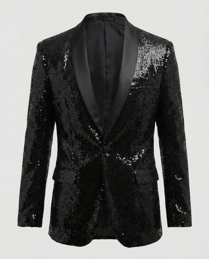 Glamouröser Pailletten Blazer Herren