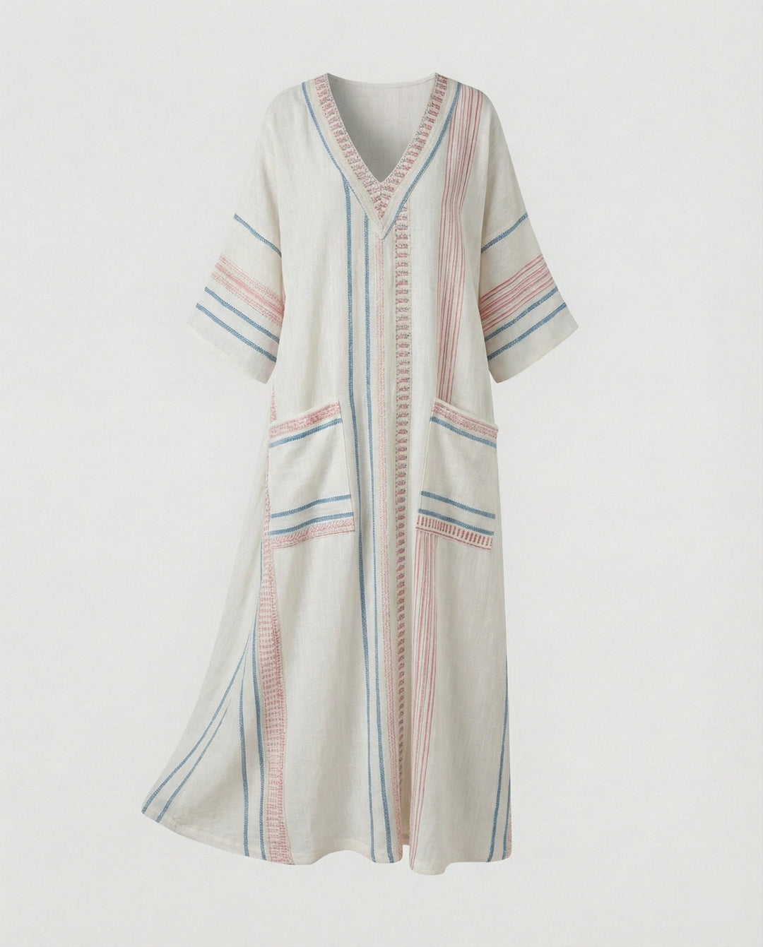 Leinen Kaftan Maxikleid Damen