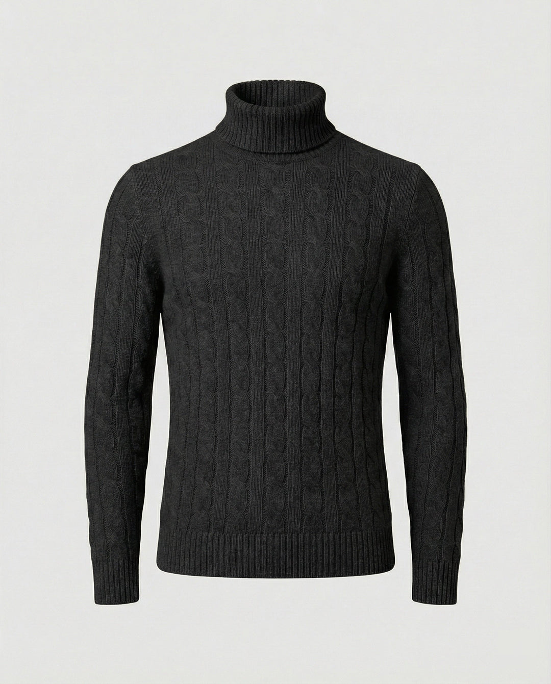 Rollkragenpullover Rippmuster Herren