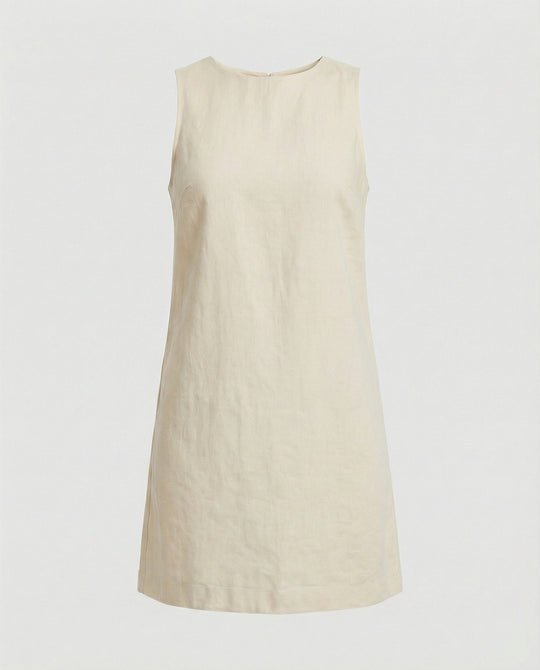 Damen Freizeitkleid Leinen A-Linie