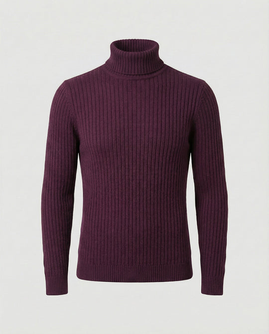 Rollkragenpullover Rippmuster Herren