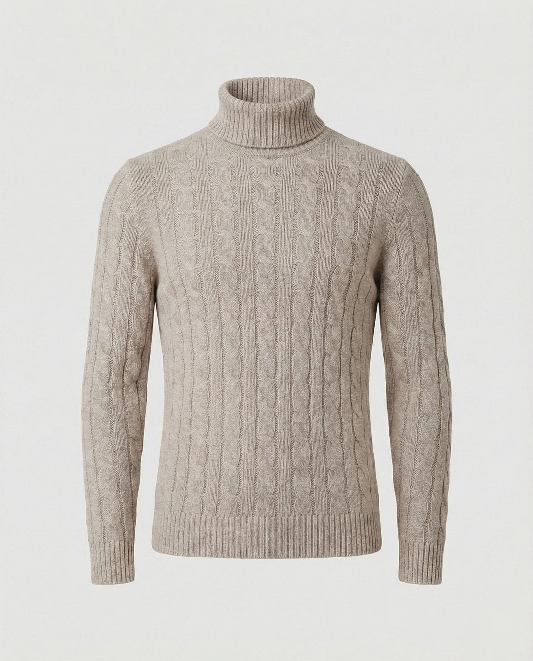 Rollkragenpullover Rippmuster Herren