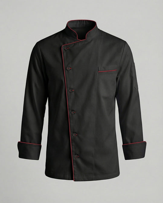 Elegante Kontrast Kochjacke Herren