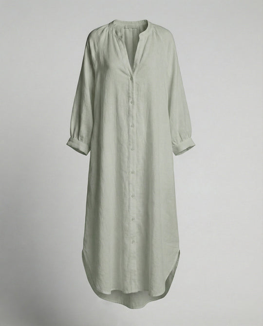 Damen Leinenkleid Kaftan lang
