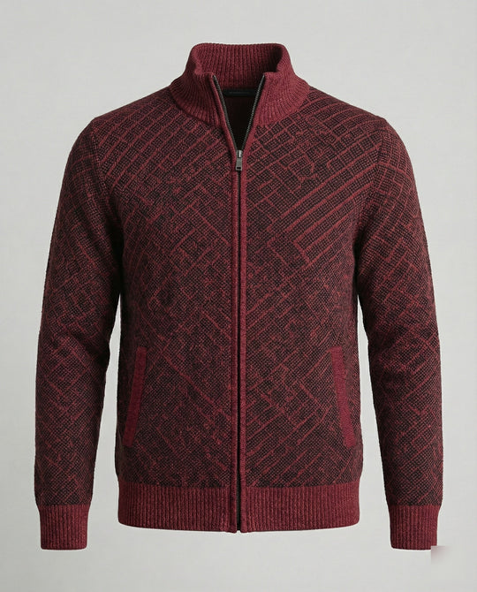 Stilvolle Strickjacke Herren Zipper