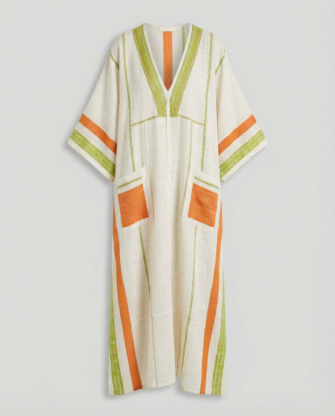 Leinen Kaftan Maxikleid Damen