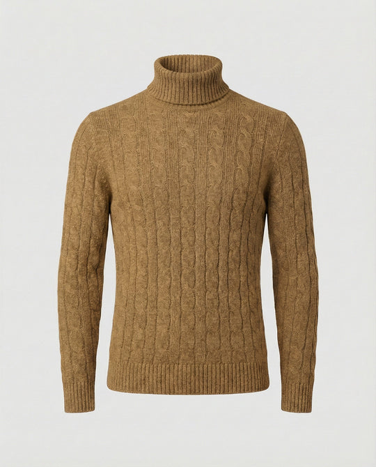 Rollkragenpullover Rippmuster Herren