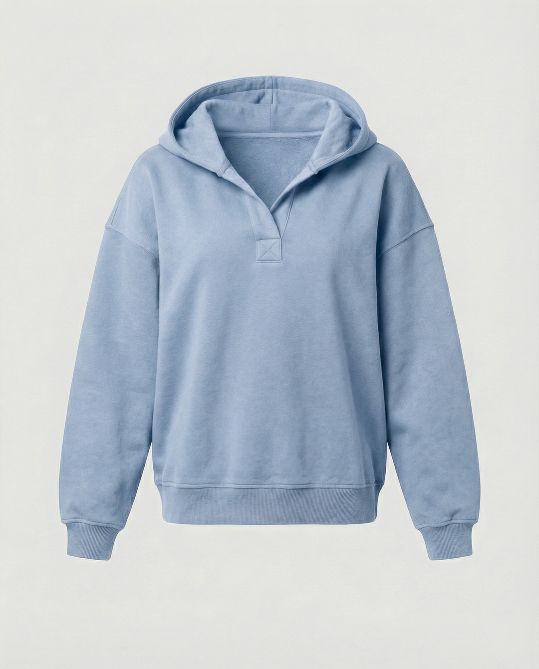 Damen Oversized Kapuzensweatshirt mit lässigem Stehkragen und langen Ärmeln Nord Taschen