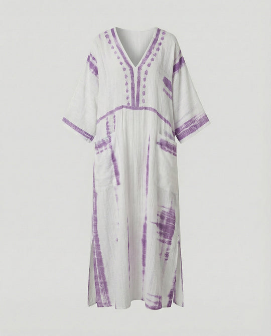 Leinen Kaftan Maxikleid Damen