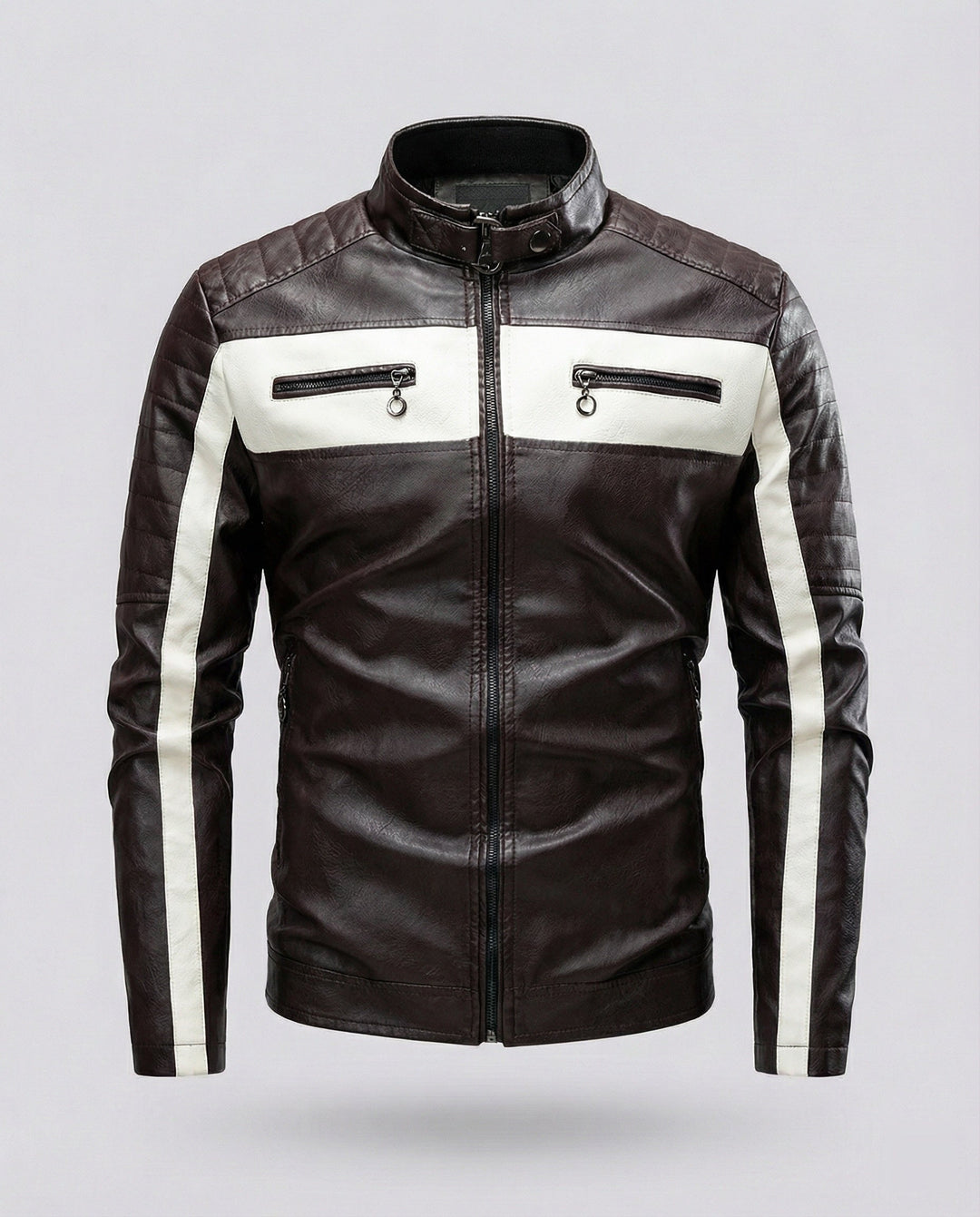 Herren Bikerjacke Motorsport Stil