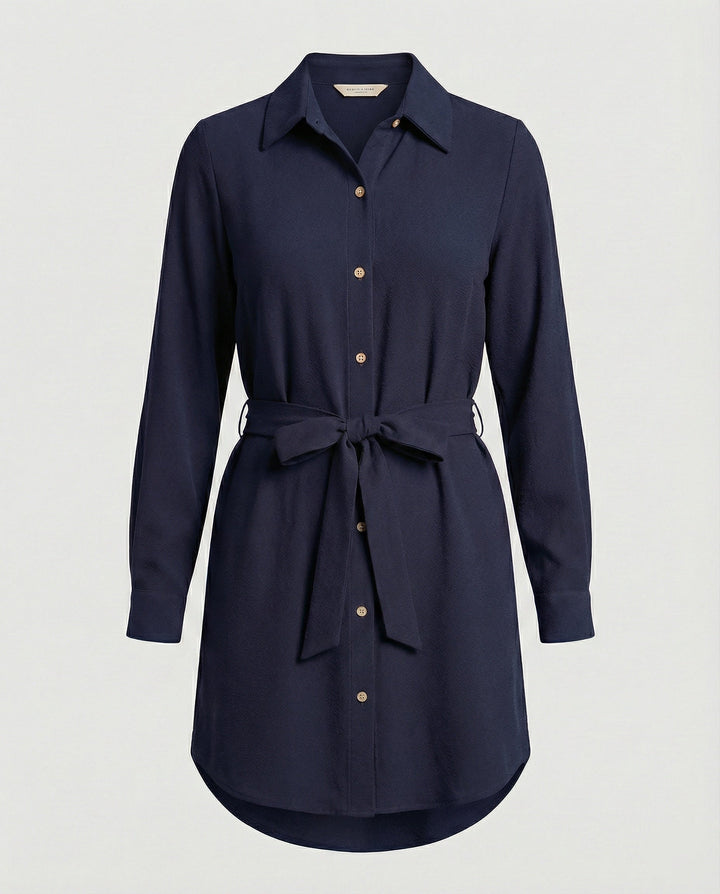 Freizeitkleid Damen knielang mit Knopfleiste