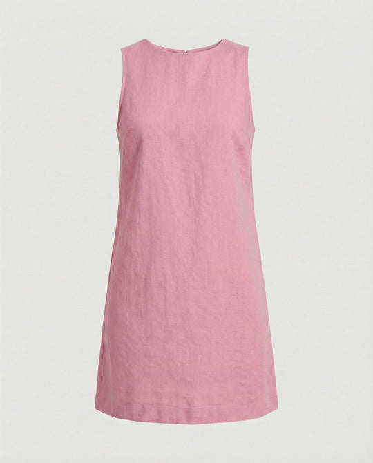 Damen Freizeitkleid Leinen A-Linie