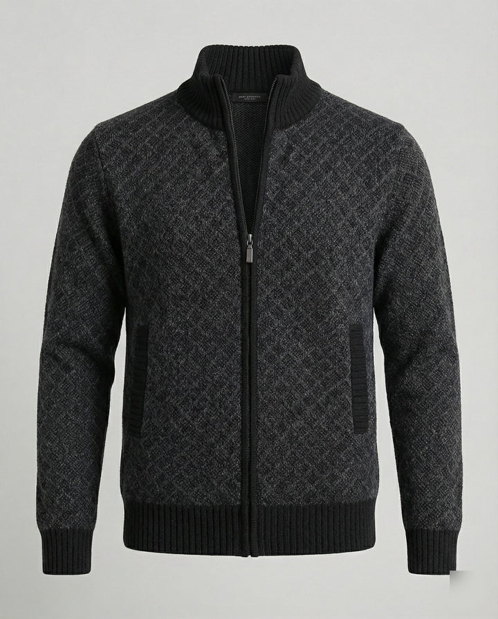 Stilvolle Strickjacke Herren Zipper