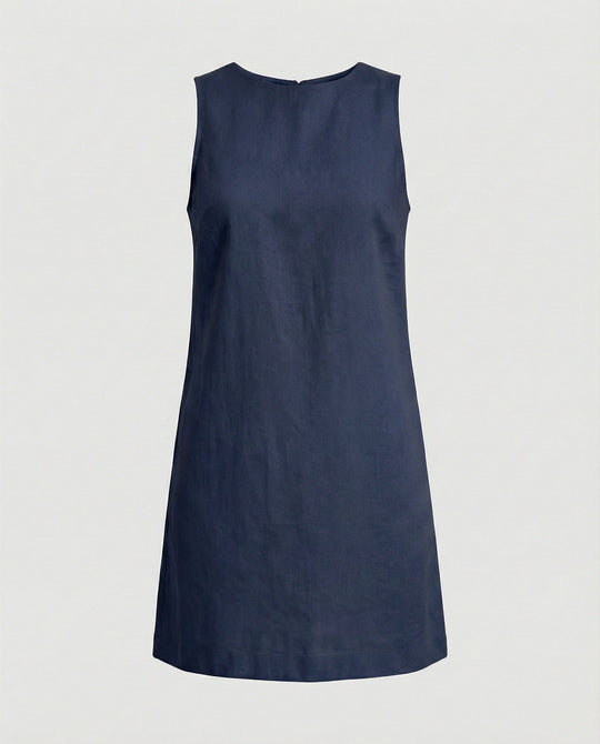 Damen Freizeitkleid Leinen A-Linie
