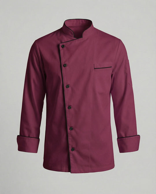 Elegante Kontrast Kochjacke Herren