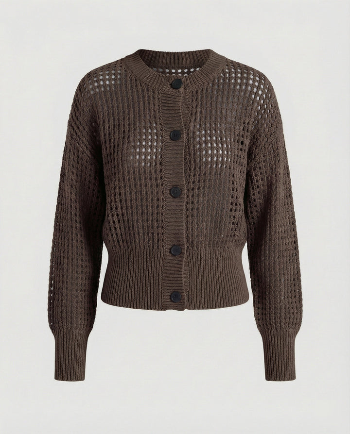 Damen luftiger Strickcardigan