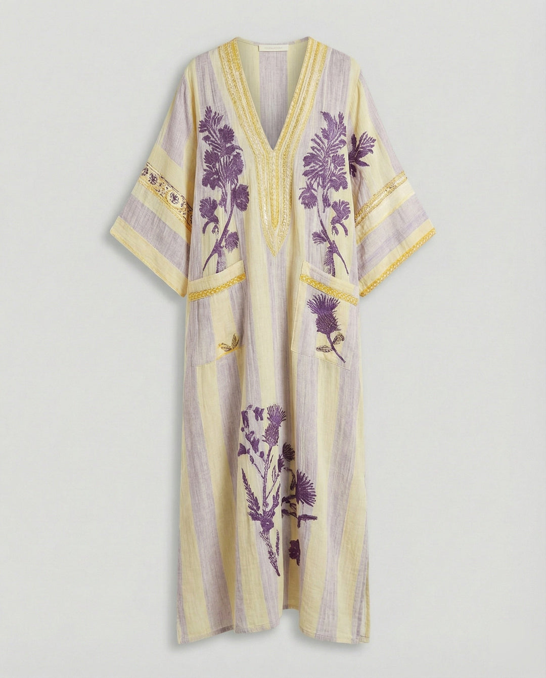 Leinen Kaftan Maxikleid Damen