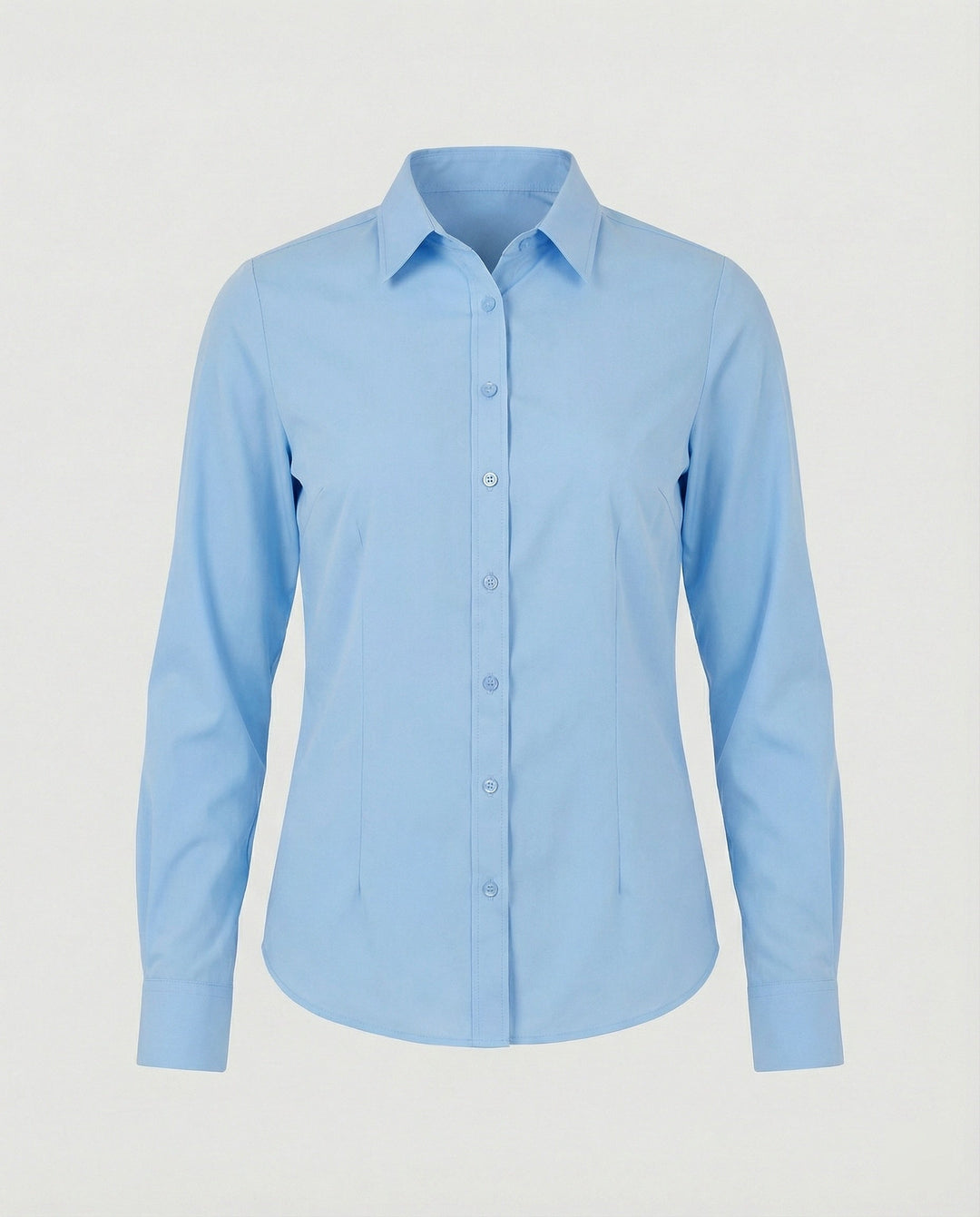 Taillierte Hemdbluse Damen mit Kentkragen