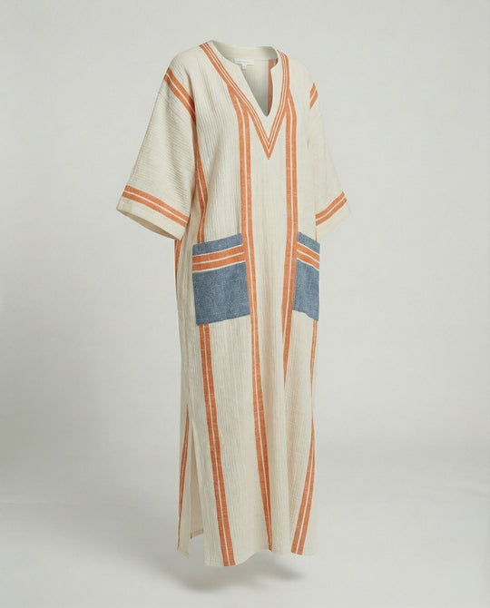 Leinen Kaftan Maxikleid Damen
